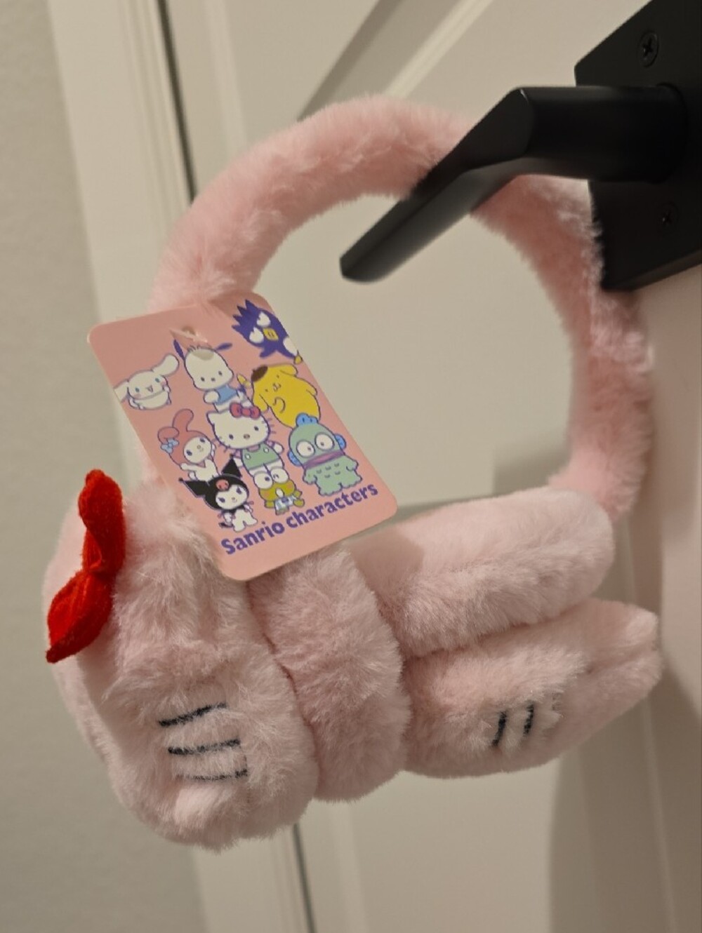 Sanrio, Hello Kitty Pink Plush Girls Ear Muffs - Picture 3 of 5